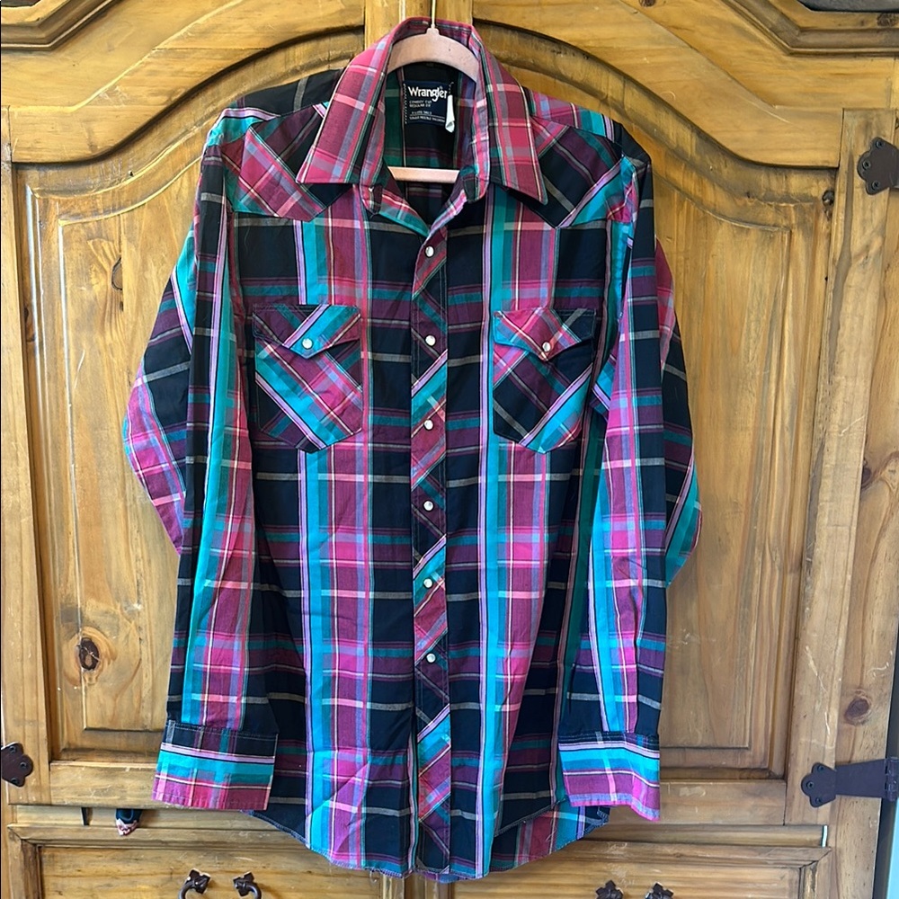 Wrangler Women’s Multicolor Plaid Shirt Brush Popper